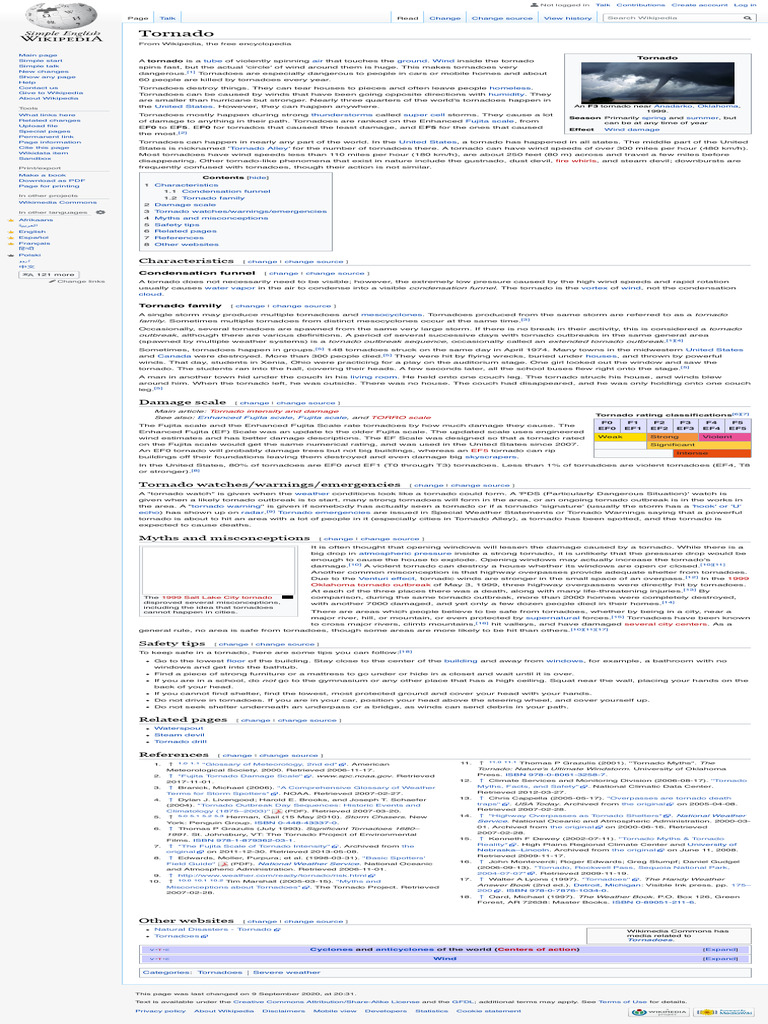 Tornado - Simple English Wikipedia, The Free Encyclopedia | PDF ...