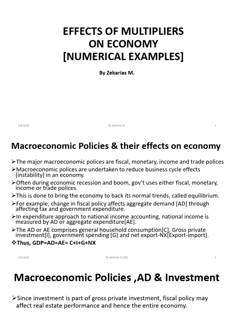 Effects of Multipliers | PDF | Macroeconomics | Fiscal Multiplier