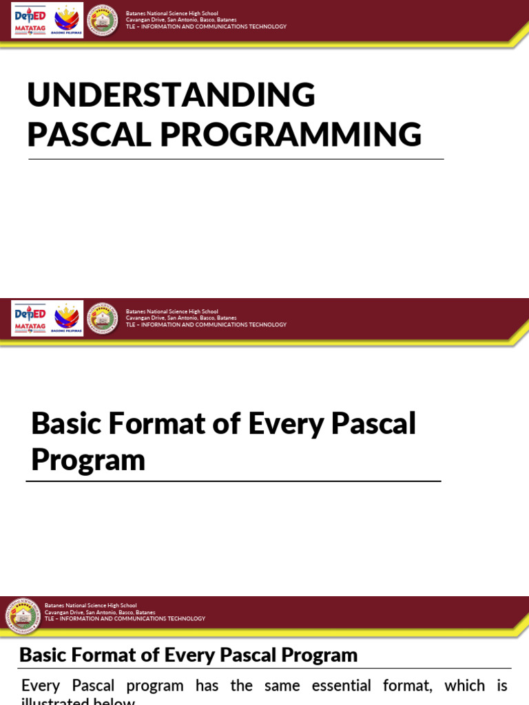 Lesson 3.2 Understanding Pascal | PDF | Reserved Word | Computing