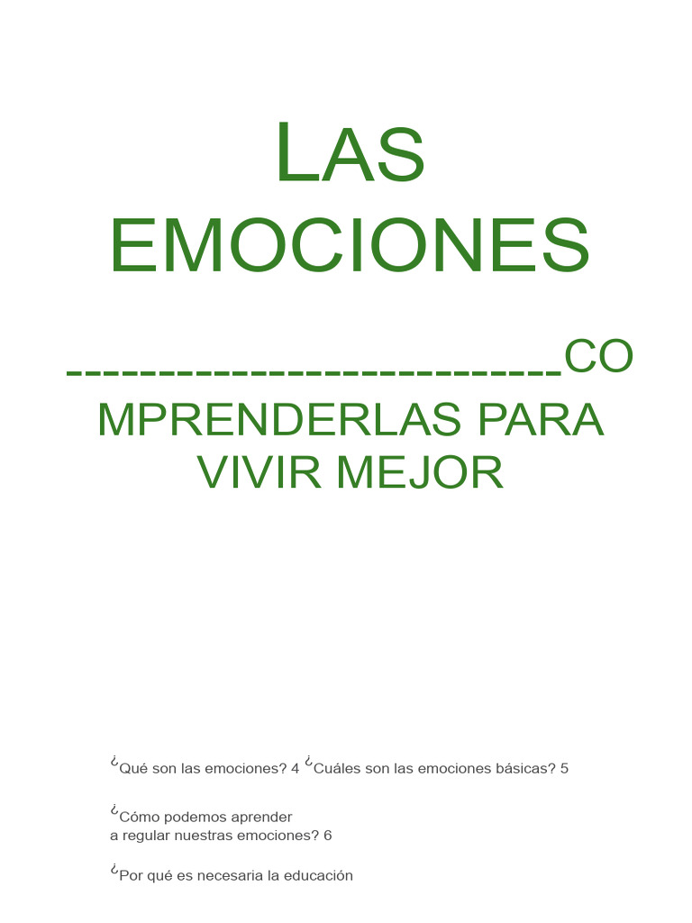 1 4 LIBRO 4 - Emociones | PDF | Las emociones | Aprendizaje