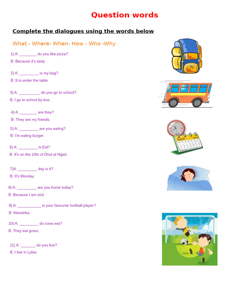 WH Question Words Present Simple | PDF