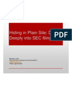 Hiding in Plain Site: Diving Deeply Into SEC Filings