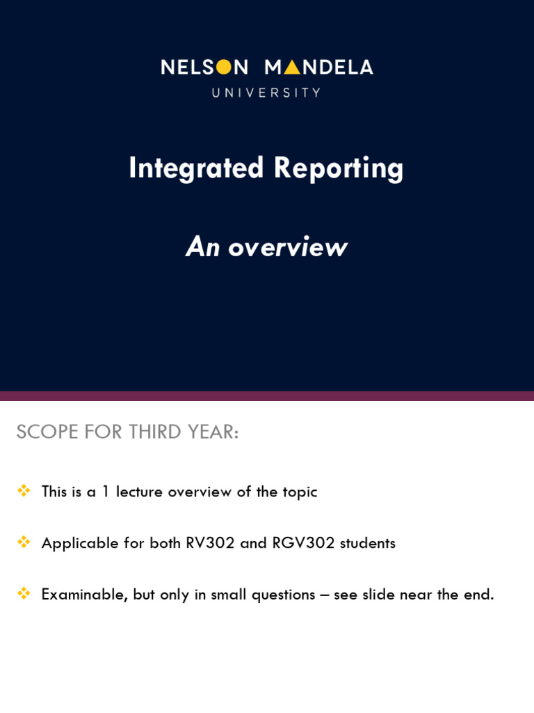Integrated Reporting - An Overview - RGV | PDF | Economies | Business