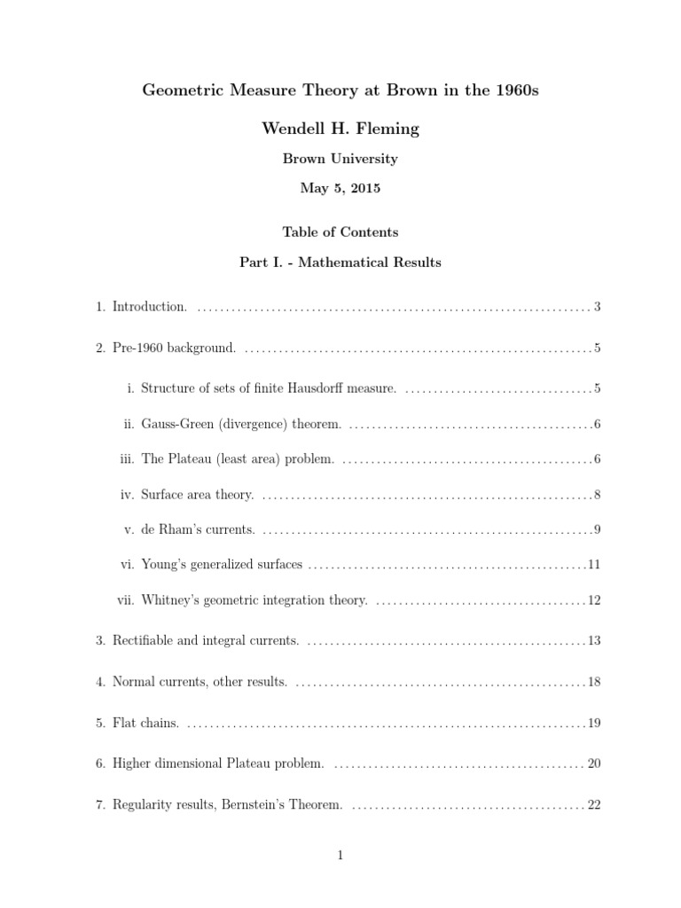 Fleming, W.H. GMT | PDF | Differential Form | Measure (Mathematics)