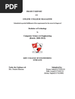 Download Report on Online College Magzine by Kumar Ankit SN100278311 doc pdf