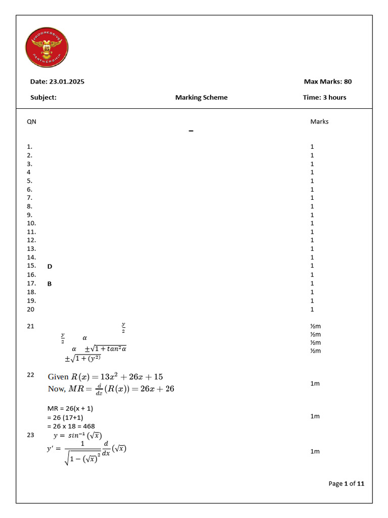 Grade 12 Mathematics MS Set-2 | PDF | Mathematical Objects ...