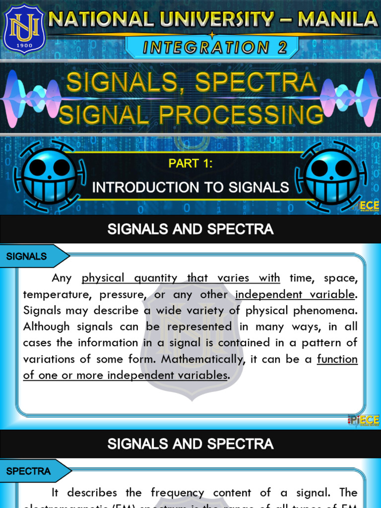 Nu Signals Spectra and Signal Processing | PDF | Electromagnetic ...