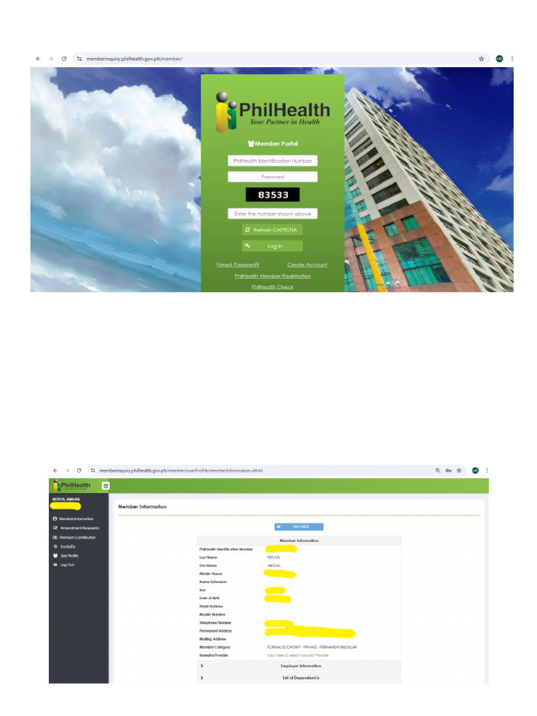 Philhealth Online | PDF