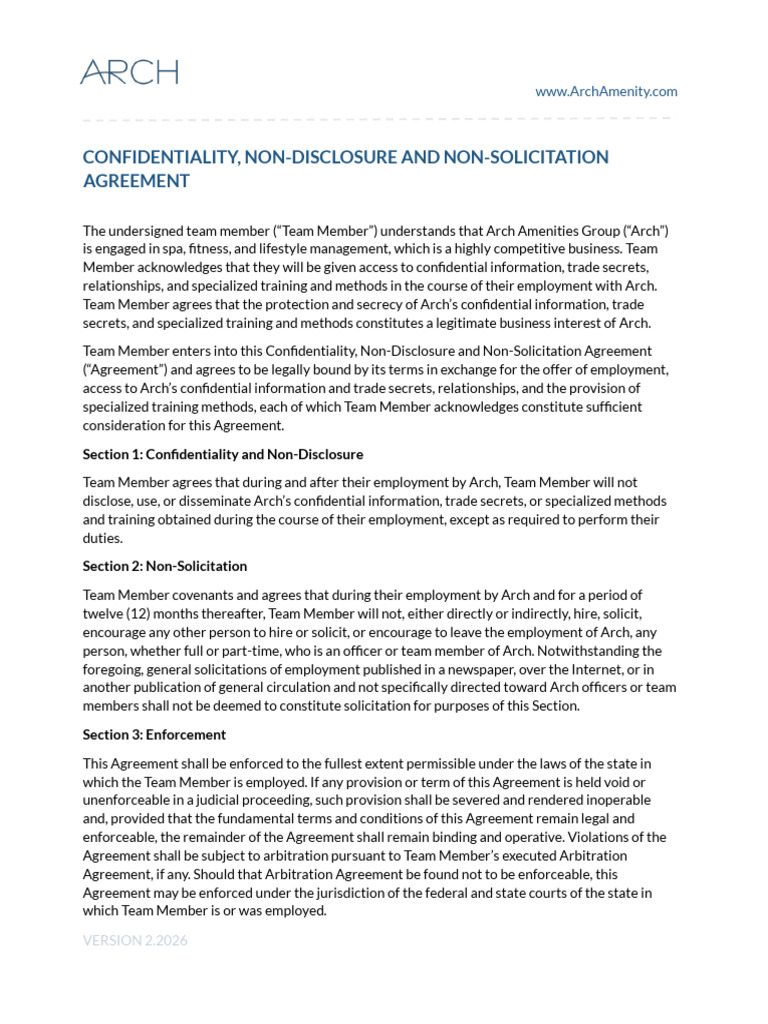 Team Member Restrictive Covenant | PDF | Non Disclosure Agreement ...