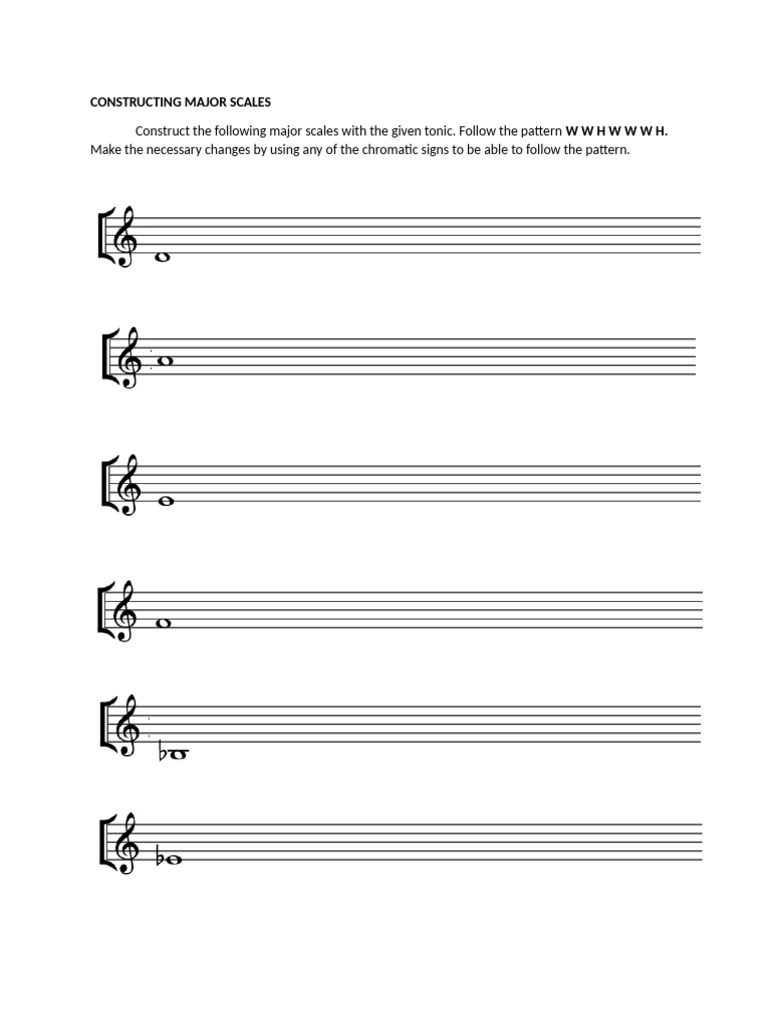 Constructing Major Scales | PDF