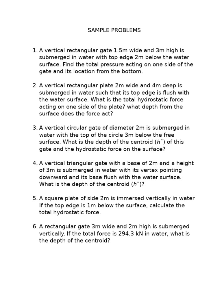 Sample Problems | PDF