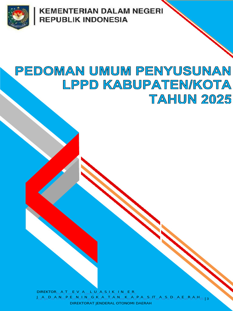 Draft Pedoman Umum Penyusunan LPPD Kabkota 2025 (11022026) Final | PDF