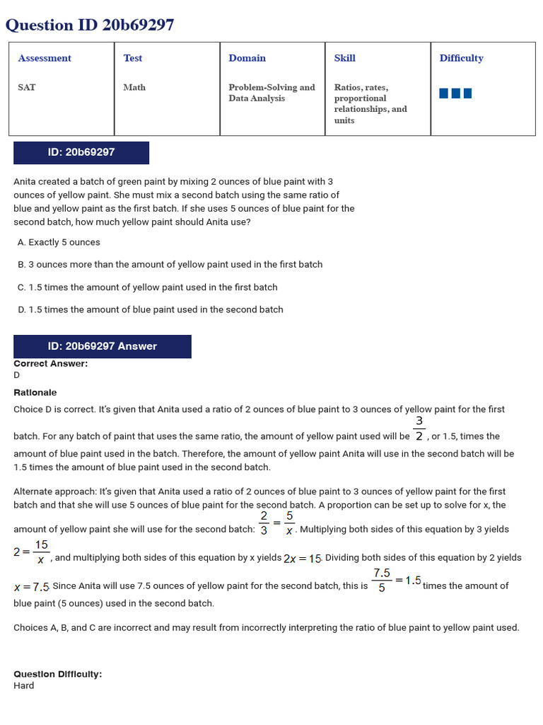 SAT Suite Question Bank - Results | PDF | Sat | Statistical Inference