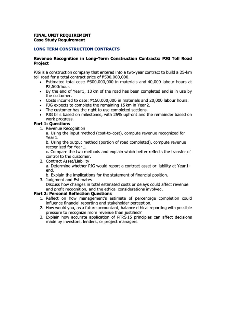Acctg34 Final Unit Requirement P | PDF
