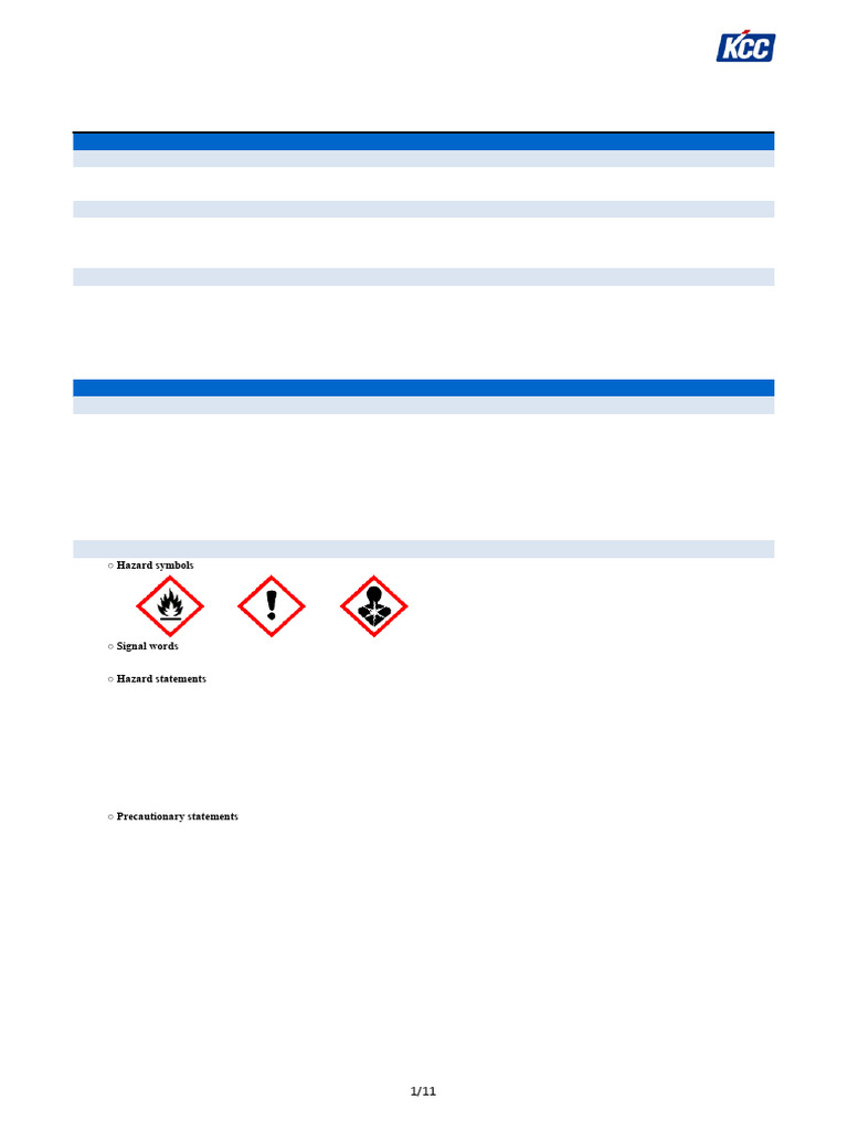 KCC Msds Eh4600pta-1000 Eng | PDF | Silicon Dioxide | Personal ...