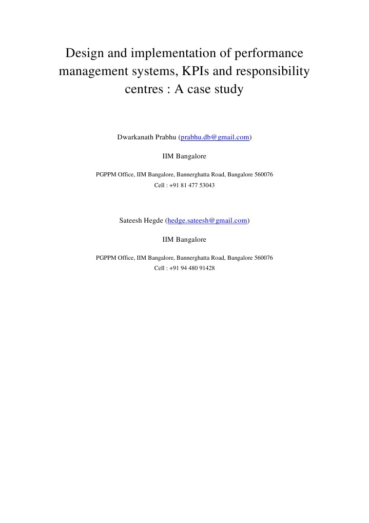 Performance Management in SMEs: A Case Study | PDF | Motivation ...
