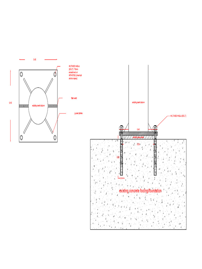 Steel Column Base Plate (Rectification) | PDF