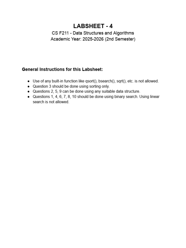 DSA - Lab 4 | PDF | Algorithms | Applied Mathematics