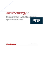 Microstrategy Evaluation Edition Quick Start Guide: Version: 9.2.1M