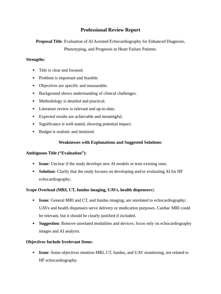 Technology Transfer Proposal Review Report | PDF | Medical Imaging ...