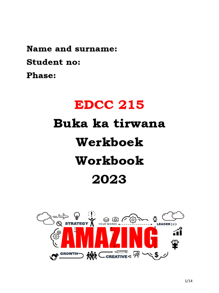 EDCC+215 Workbook+2023 F-5 | PDF