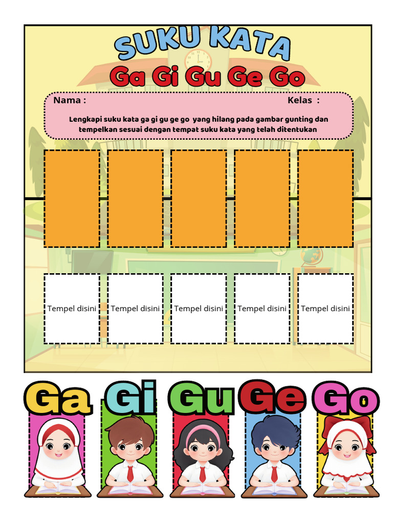 Pop Up Suku Kata Ga Gi Gu Ge Go | PDF