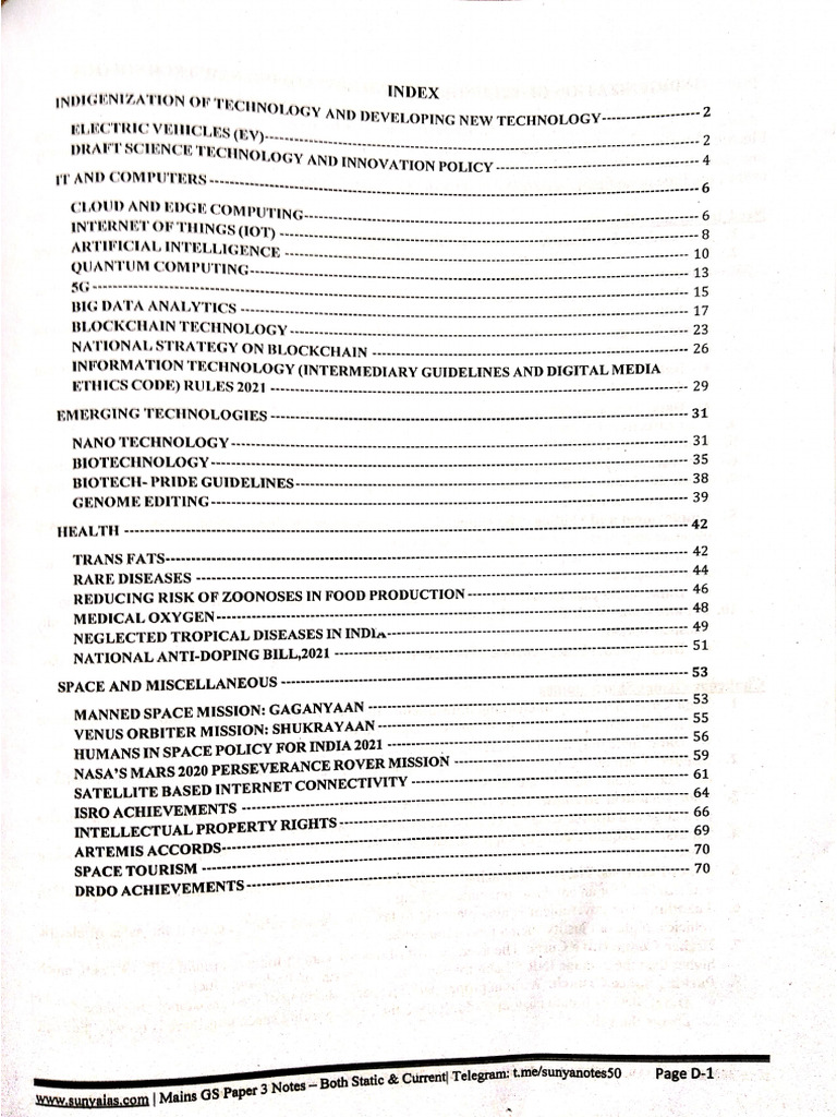 Sec - D Science & Technology | PDF