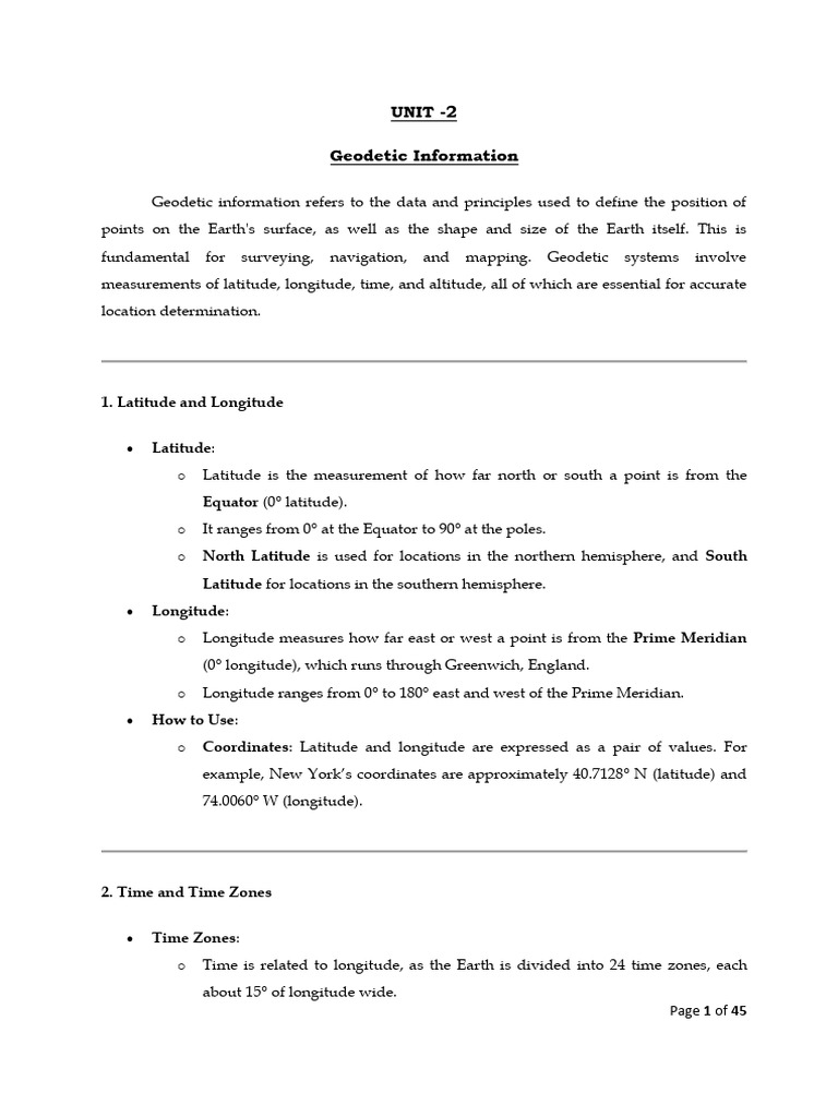 IG Notes Unit 2 3 | PDF | Surveying | Geographic Information System