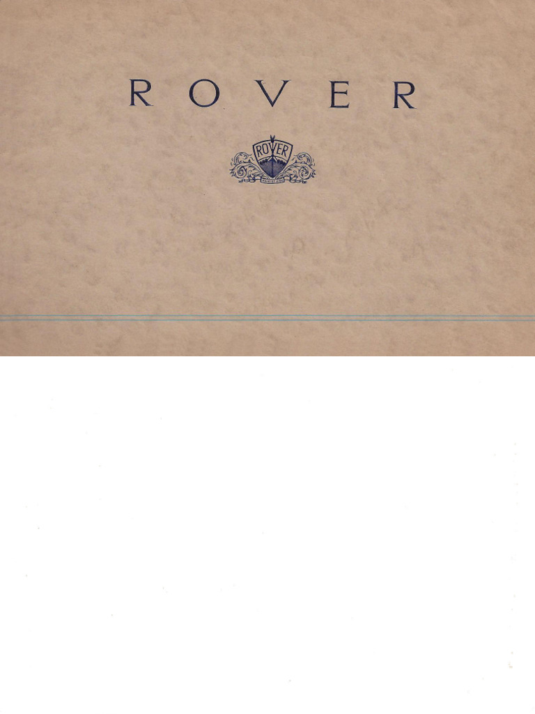 Rover-Range The Comfortable Luxury Ofroader in Every Aspects-1939-UK | PDF