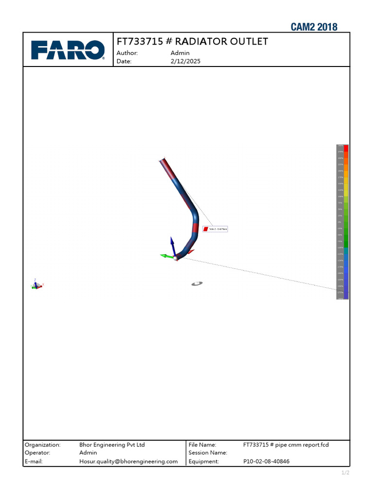 Ft733715 Radiator Outle - CMM Report | PDF