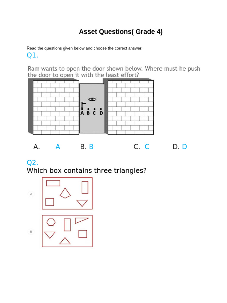 Asset Questions 2026 | PDF