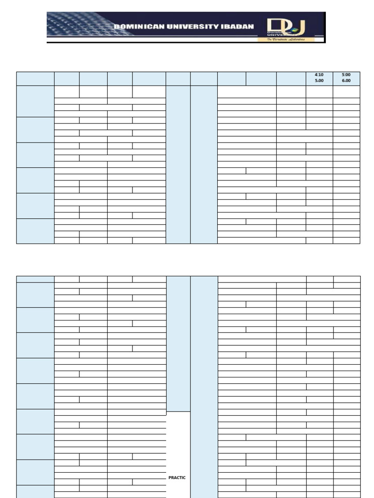 Final Edited Mass Comm First Semester Timetable 2025-2026 | PDF ...