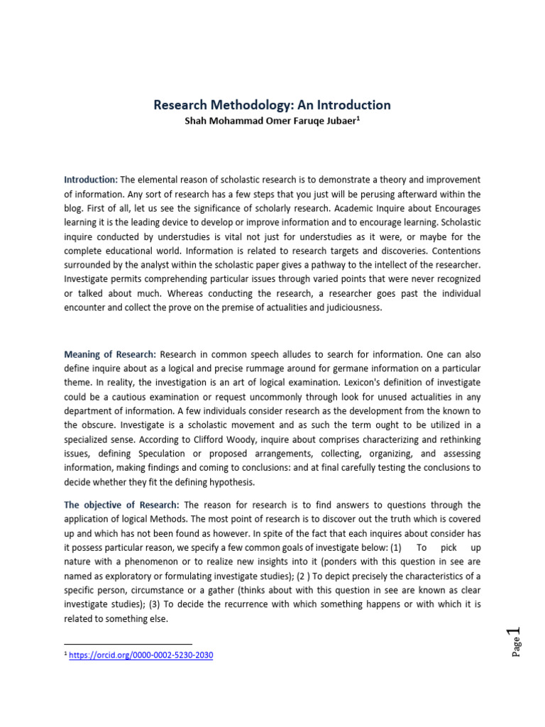 Research Methodology An Introduction For Students | PDF | Quantitative ...