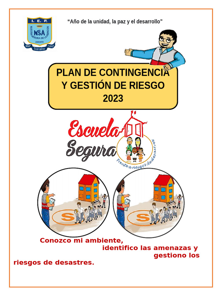 Plan de Contingencia y Gestiòn de Riesgo Nsa 2023 | PDF | Riesgo ...