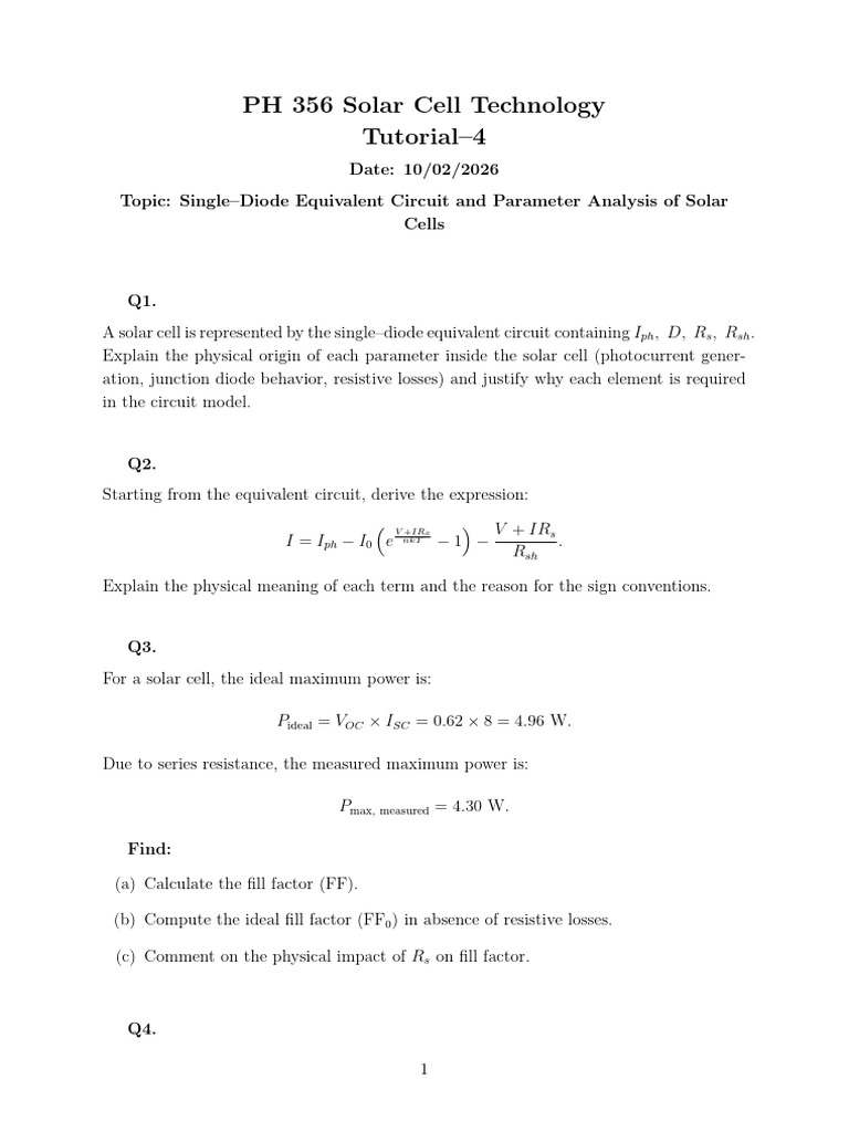 Tutorial 4 | PDF