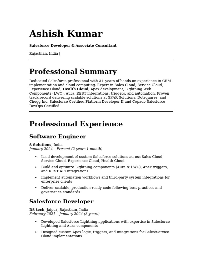 Ashish Sharma Health Cloud | PDF | Cloud Computing | Customer ...