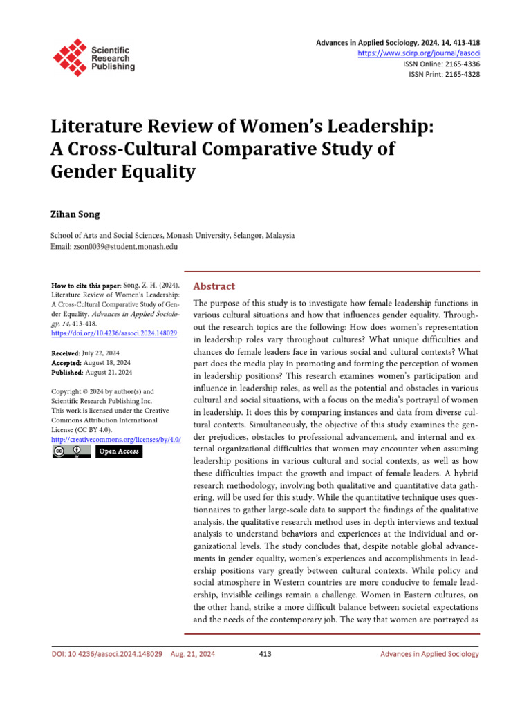 Womens Leadership | PDF | Leadership | Gender