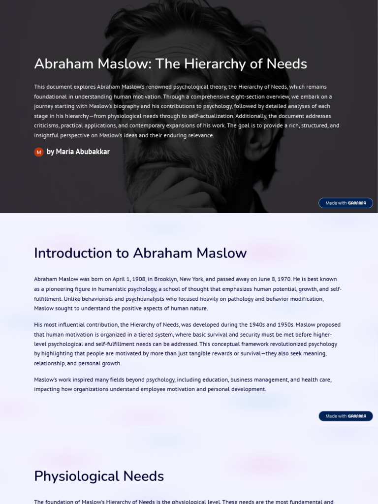 Abraham Maslow The Hierarchy of Needs | PDF | Self Esteem | Self ...