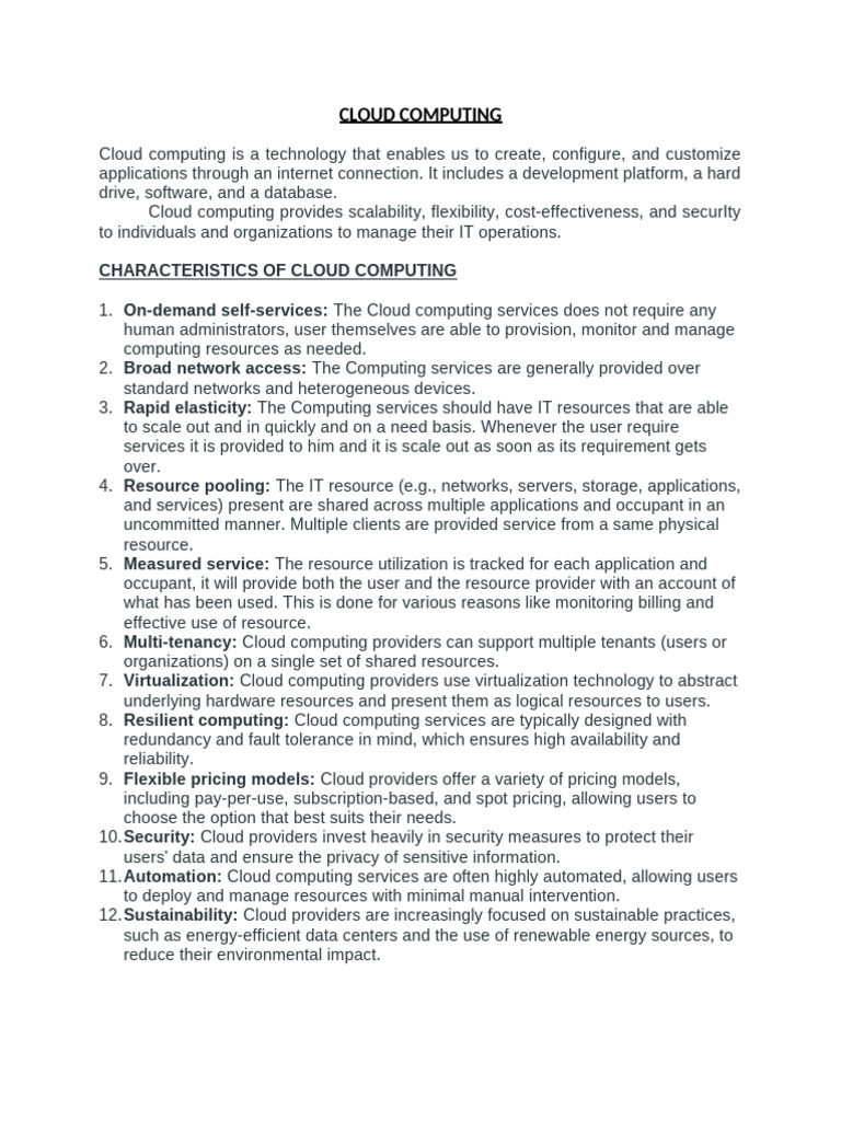Cloud Computing - Mca Ist | PDF | Cloud Computing | Scalability