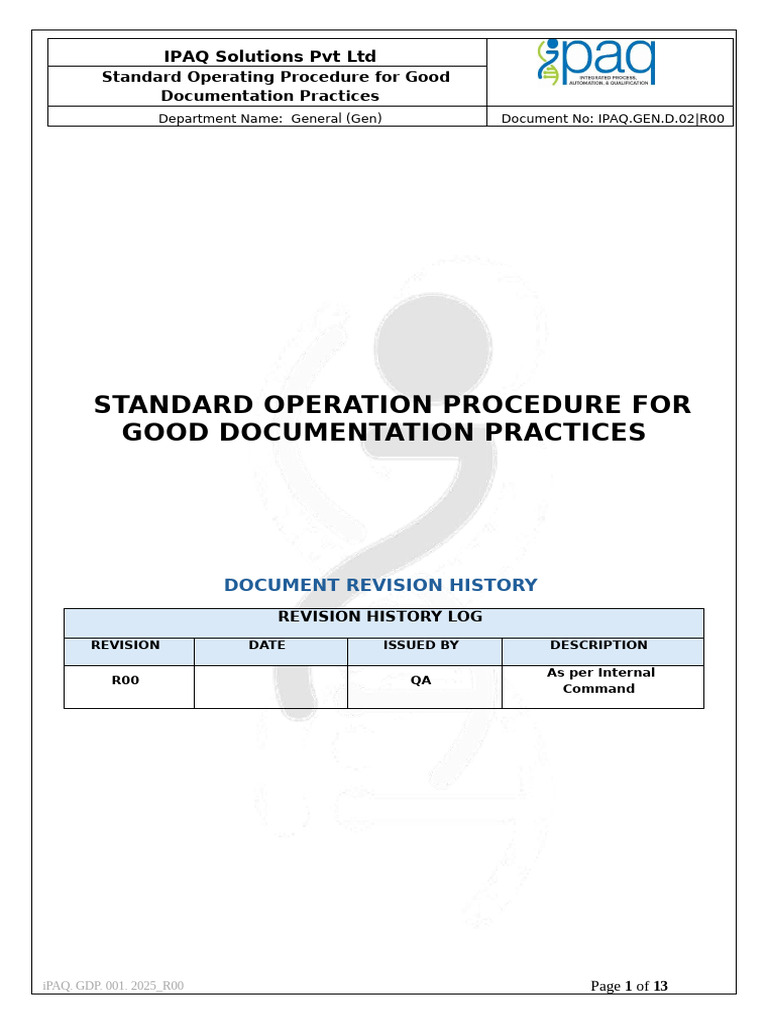 Good Documentation Practices | PDF | Audit | Records Management