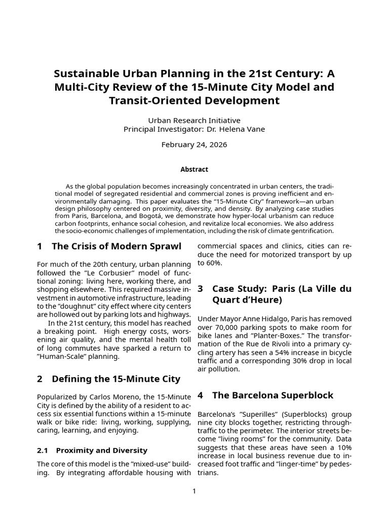 Sustainable Urban Planning | PDF | Urban Planning | Environmental ...