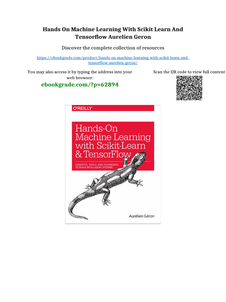 Hands On Machine Learning With Scikit Learn and TensorFlow Aurelien ...