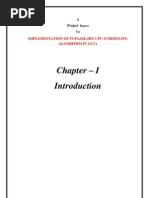 Chapter - I: Implementation of Fcfs SJF SRT Cpu Scheduling Algorithm in Java