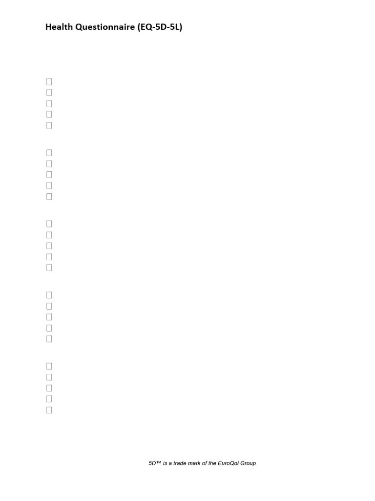 Health Questionnaire (EQ-5D-5L) : Mobility | PDF