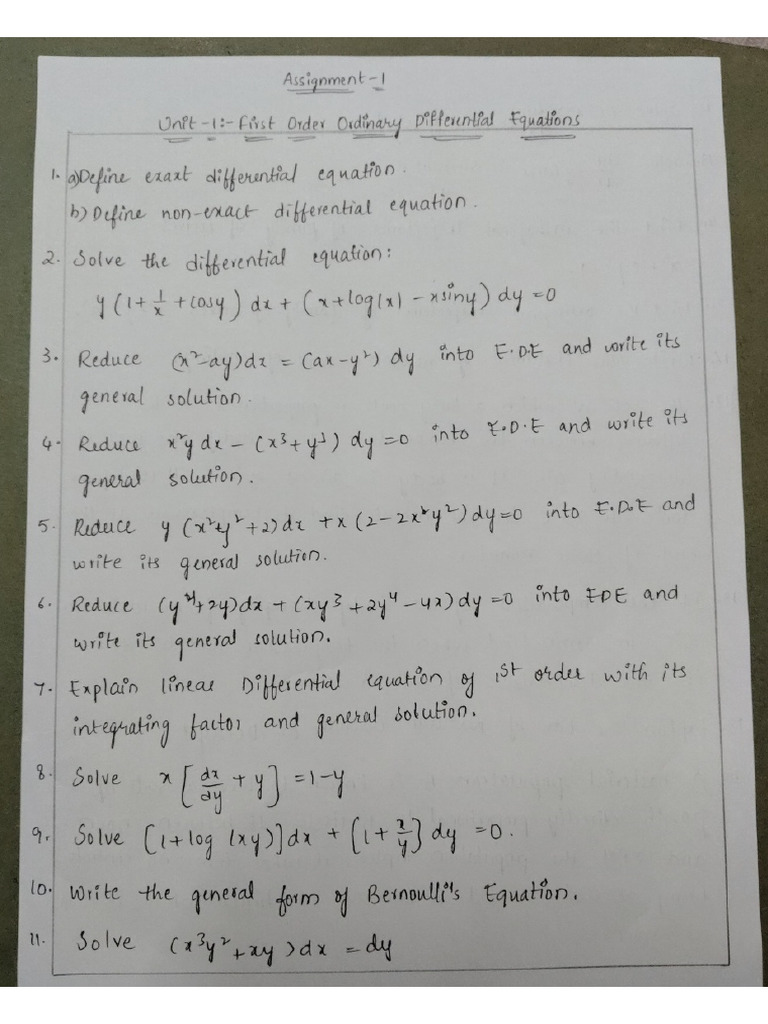 ODEVC Assignment 1 | PDF