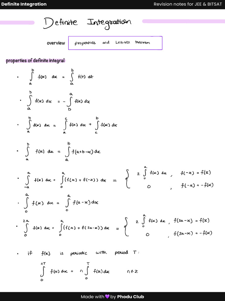 Definite Integration | PDF