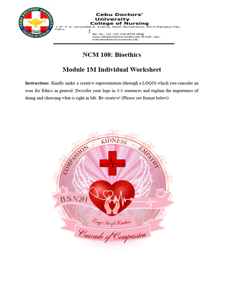 N108 Module 1M Individual Worksheet | PDF