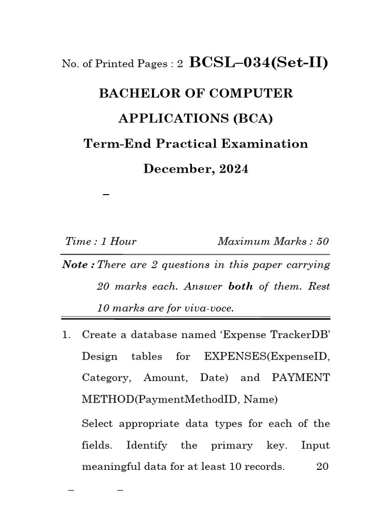BCSL 034 (Set II) | PDF