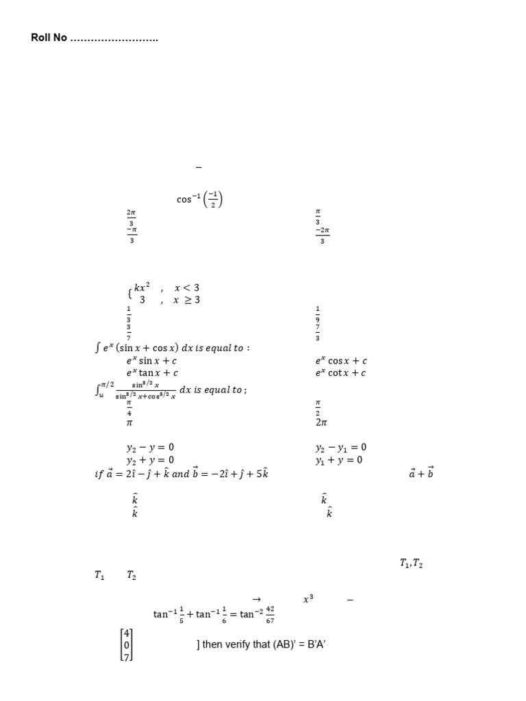 Selfstudys Com File | PDF | Matrix (Mathematics) | Euclidean Vector