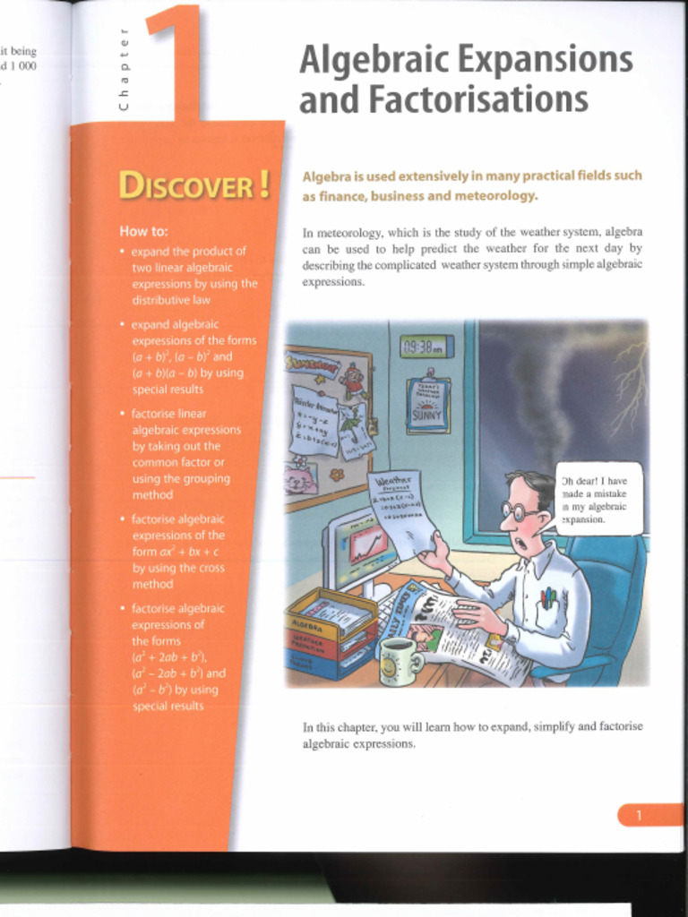 Y8 MC New Mathematics C1 Algberaic Expressions and Factorisations | PDF